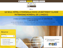 Tablet Screenshot of hotellecorbusier.com